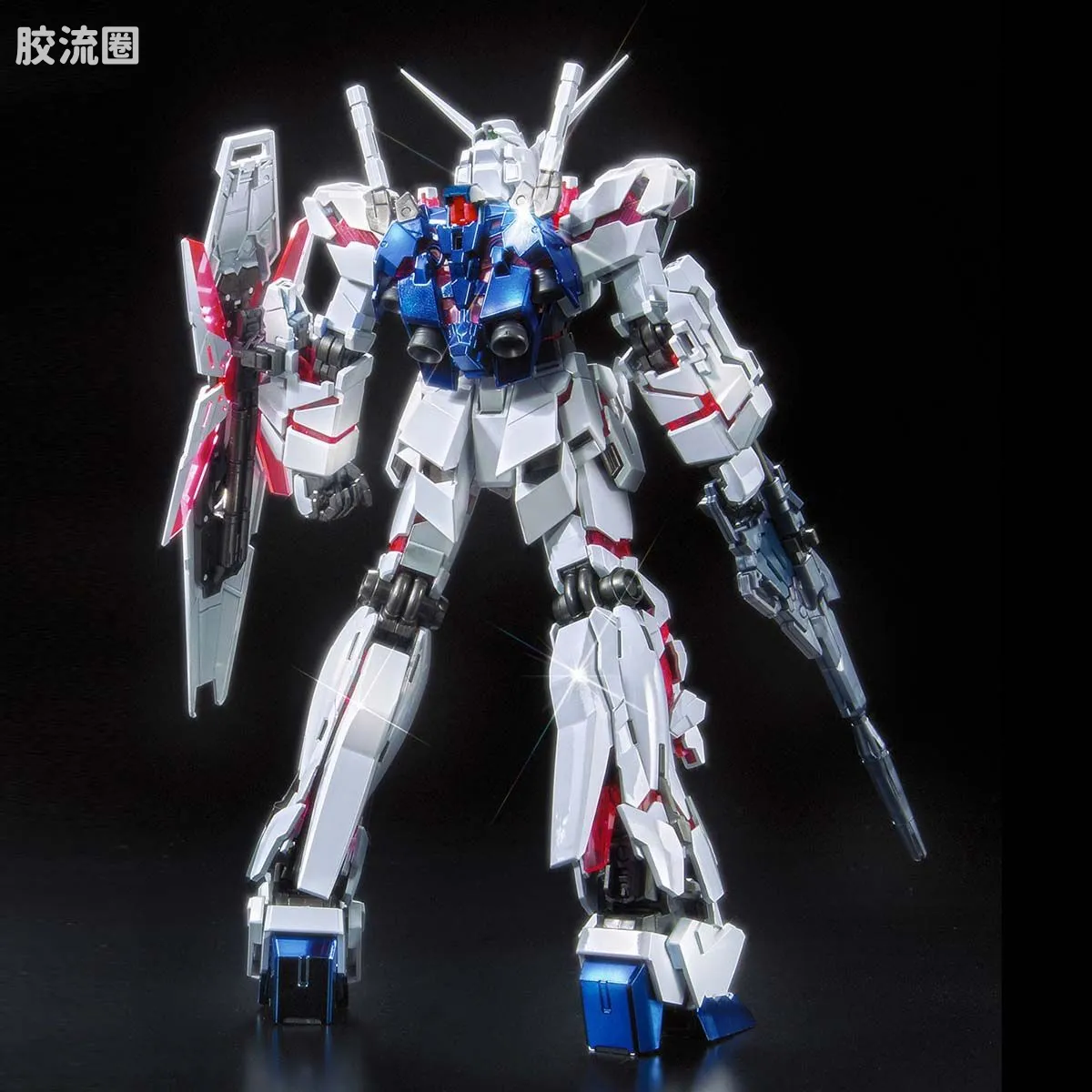 MG 彩色电镀版 独角兽高达钛合金配色(红绿骨架Ver.) - 图片