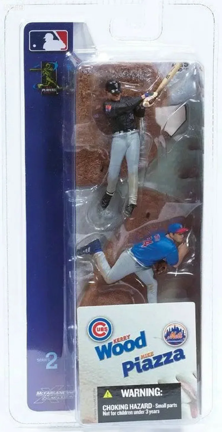 麦克法兰MLB棒球系列玩具 3寸系列第2代 MIKE PIAZZA/KERRY WOOD