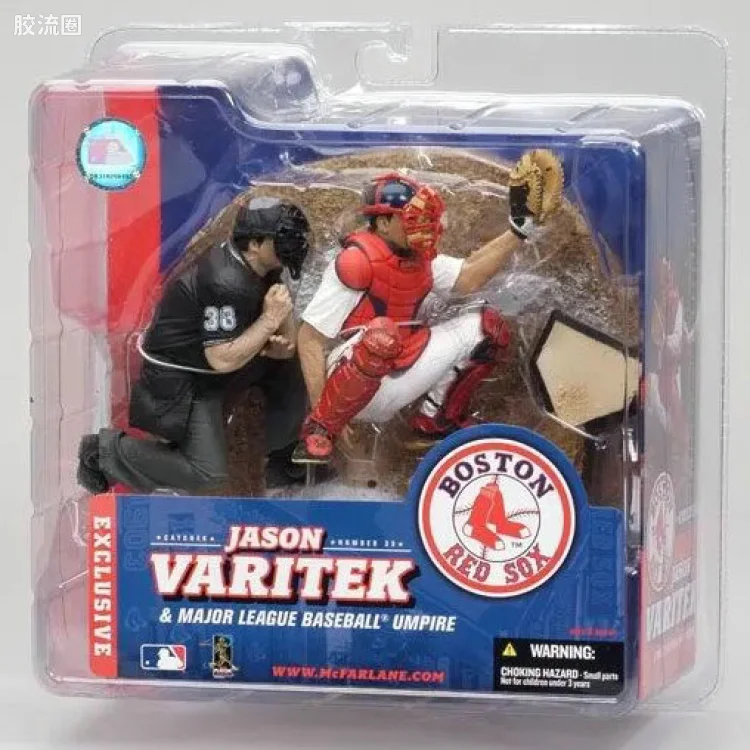 麦克法兰MLB棒球系列玩具 特别版 MLB HOMEPLATE DIORAMA: JASON VARITEK AND UMPIRE
