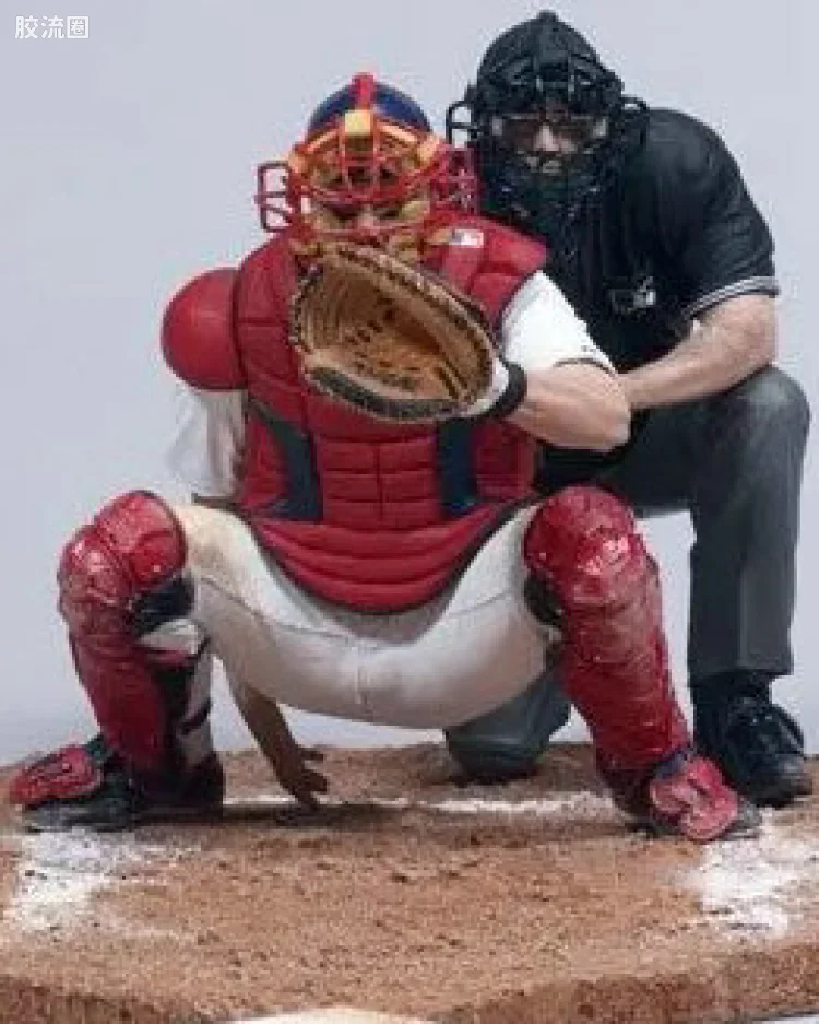 MLB HOMEPLATE DIORAMA: JASON VARITEK AND UMPIRE