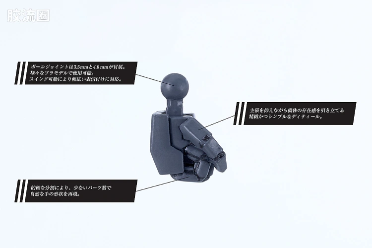 MODEROID 系列 配件包 <Titanomachia> T手型套装 角/M／角/S SIDE:CE - 图片