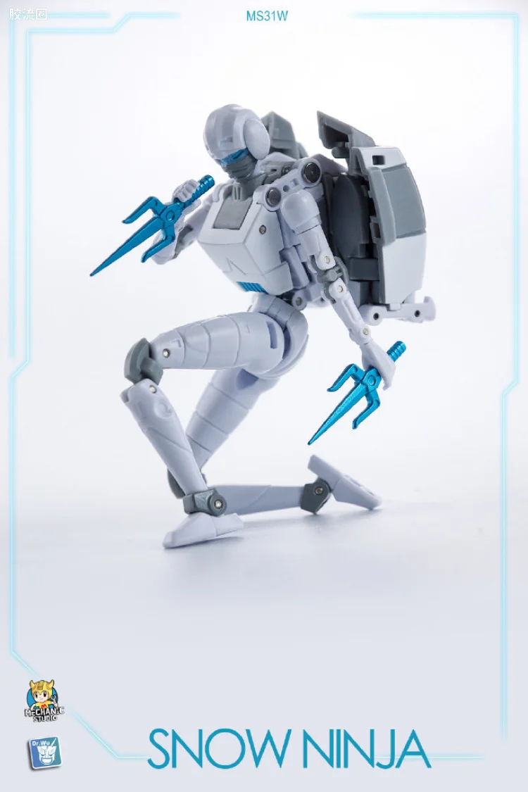 吴医生变形玩具系列 联名版 MS-31W Snow Ninja 白忍 黑色忍者的雪地换装版 ​​​​
