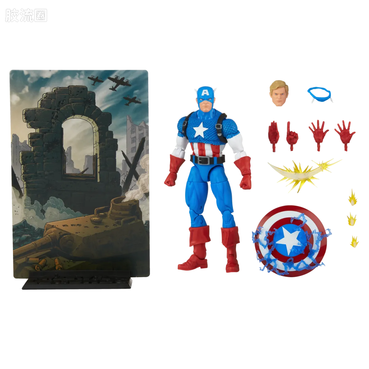 Marvel Legends/漫威传奇 可动人偶系列 Toy Biz 致敬版 美国队长 第1代 - 图片