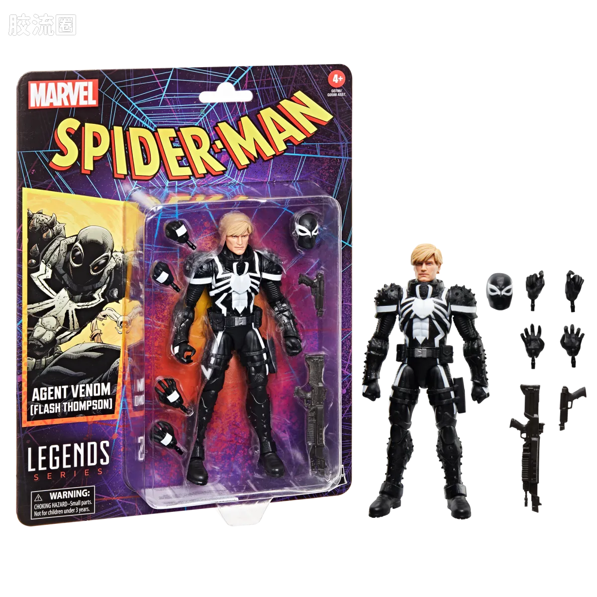 Marvel Legends/漫威传奇 可动人偶系列 蜘蛛侠 漫画 复古挂卡系列 毒液特工 - 图片