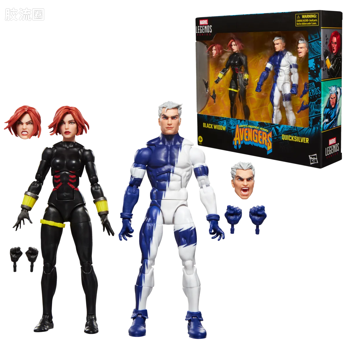 Marvel Legends/漫威传奇 可动人偶系列 多人套 黑寡妇与快银 - 图片