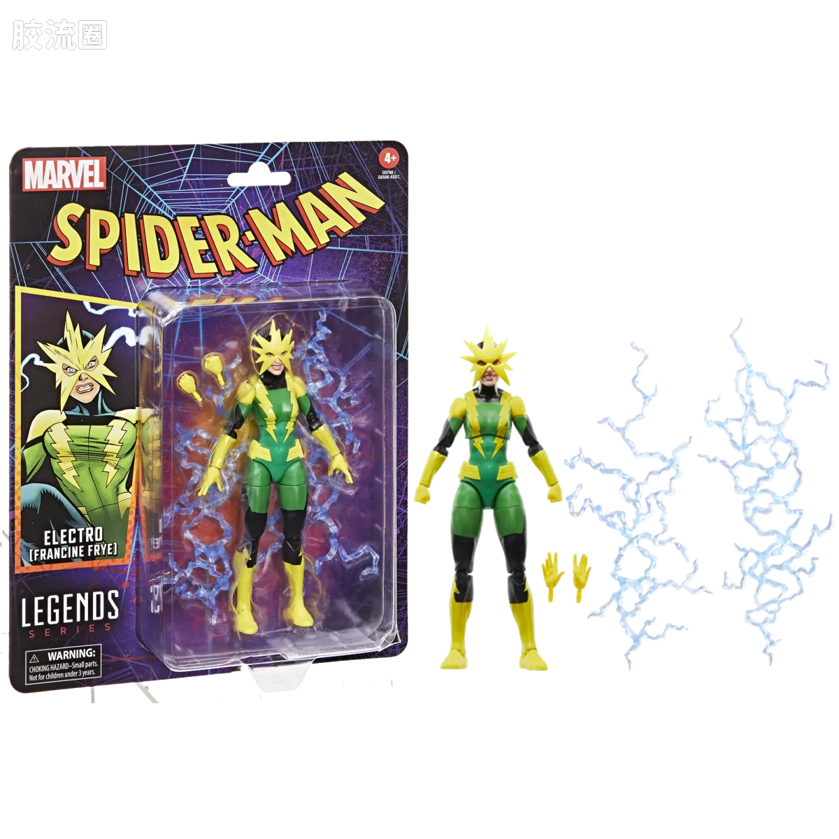 Marvel Legends/漫威传奇 可动人偶系列 蜘蛛侠 漫画 复古挂卡系列 女电光人 - 图片