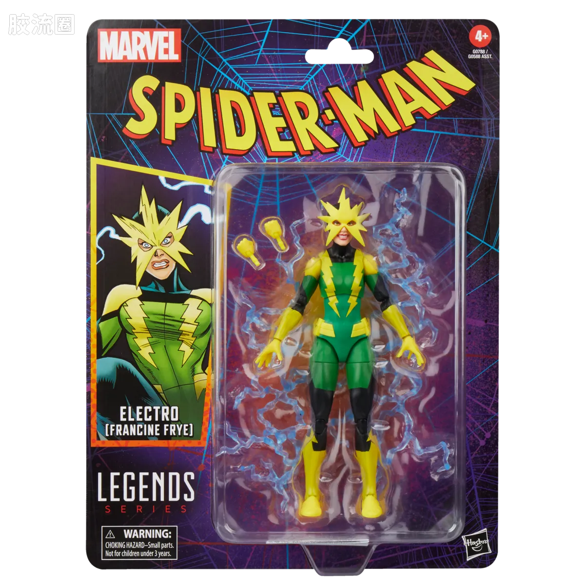 Marvel Legends/漫威传奇 可动人偶系列 蜘蛛侠 漫画 复古挂卡系列 女电光人 - 图片