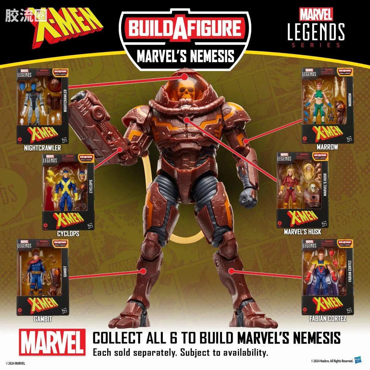 Marvel Legends/漫威传奇 可动人偶系列 William Rolfson组合人系列 法比安·科尔特斯 - 图片