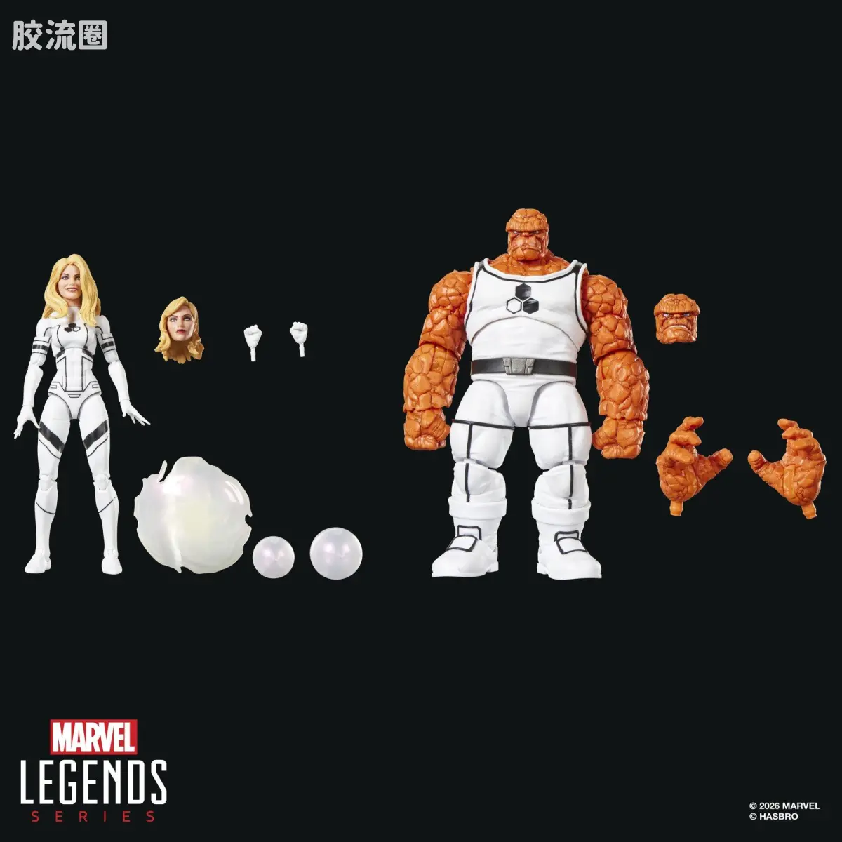 Marvel Legends/漫威传奇 可动人偶系列 多人套 石头人 & 隐形女 - 图片