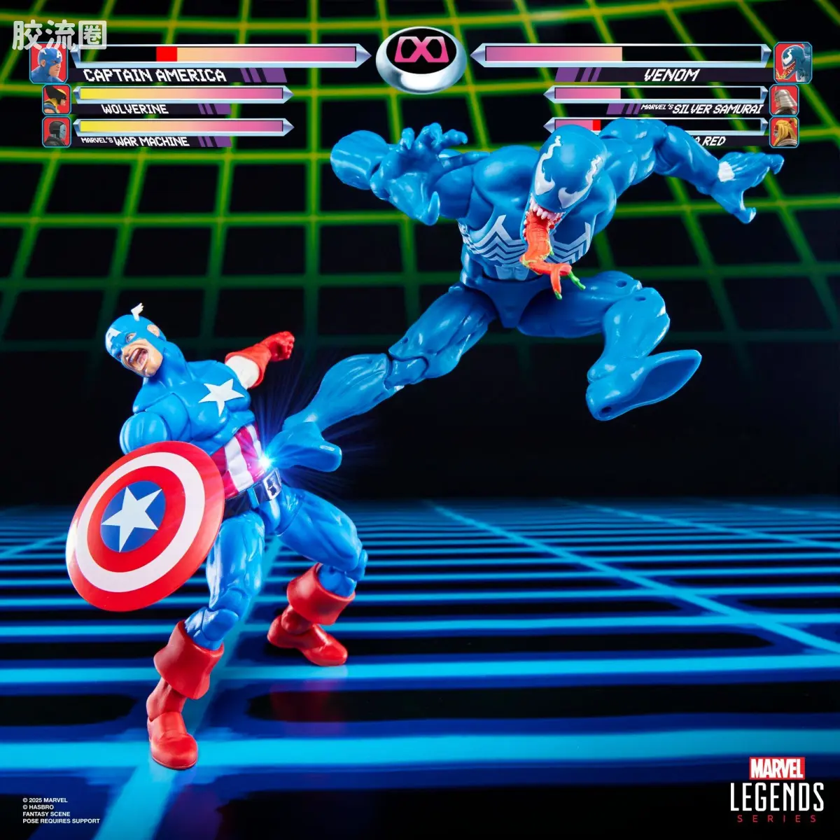 Marvel Legends/漫威传奇 可动人偶系列 GAMERVERSE 游戏 漫威VS卡普空2 美国队长VS毒液 双人套 - 图片