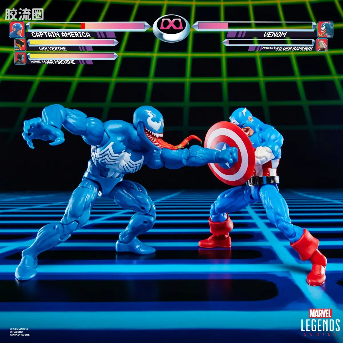 Marvel Legends/漫威传奇 可动人偶系列 GAMERVERSE 游戏 漫威VS卡普空2 美国队长VS毒液 双人套 - 图片