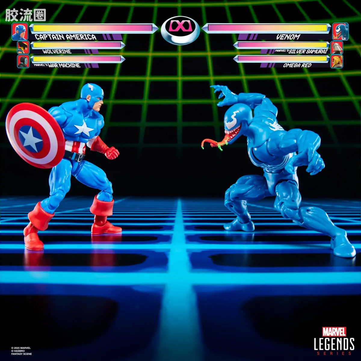 Marvel Legends/漫威传奇 可动人偶系列 GAMERVERSE 游戏 漫威VS卡普空2 美国队长VS毒液 双人套 - 图片