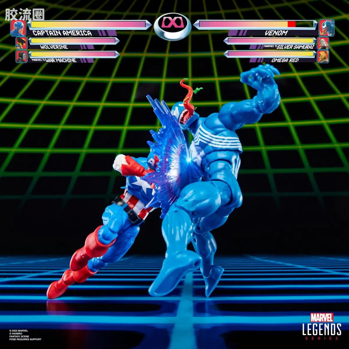 Marvel Legends/漫威传奇 可动人偶系列 GAMERVERSE 游戏 漫威VS卡普空2 美国队长VS毒液 双人套 - 图片