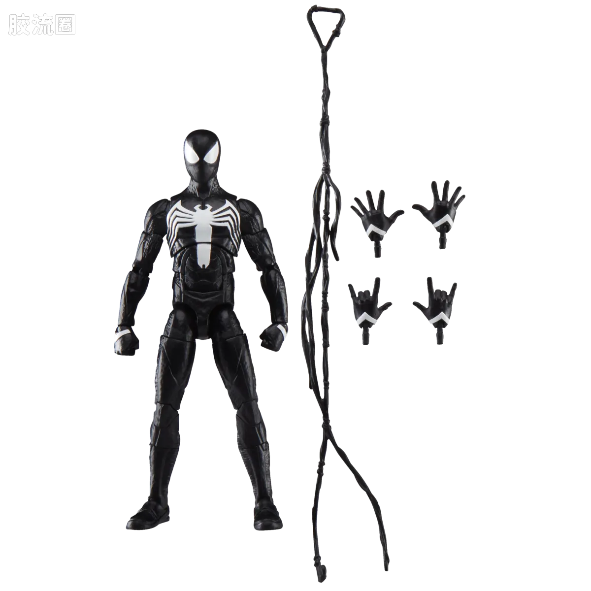 Marvel Legends/漫威传奇 可动人偶系列 GAMERVERSE 游戏 漫威蜘蛛侠2 蜘蛛侠 黑色战衣 - 图片