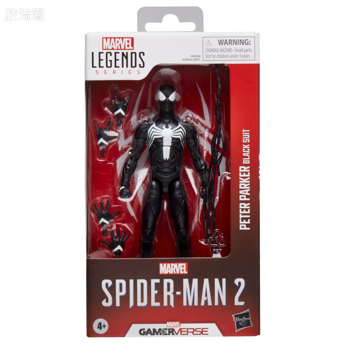 Marvel Legends/漫威传奇 可动人偶系列 GAMERVERSE 游戏 漫威蜘蛛侠2 蜘蛛侠 黑色战衣 - 图片