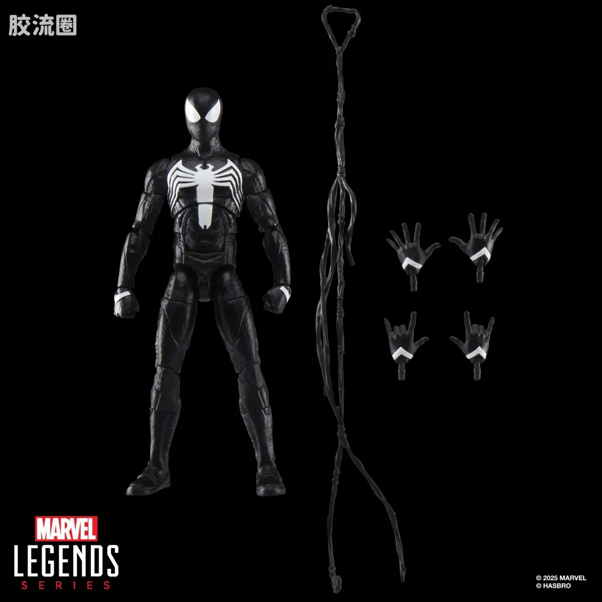 Marvel Legends/漫威传奇 可动人偶系列 GAMERVERSE 游戏 漫威蜘蛛侠2 蜘蛛侠 黑色战衣 - 图片