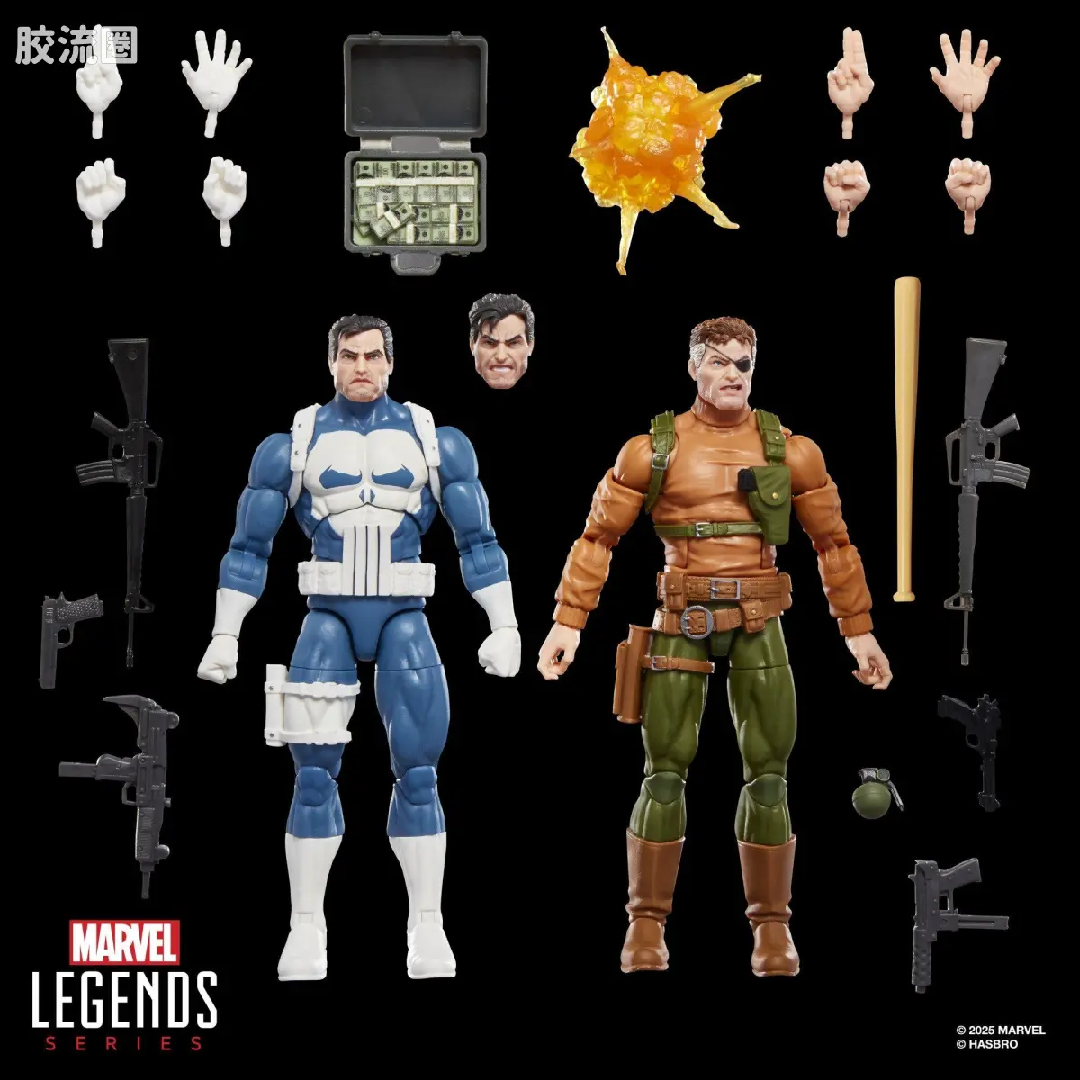 Marvel Legends/漫威传奇 可动人偶系列 GAMERVERSE 街机《惩罚者》惩罚者&尼克·弗瑞双人套装 - 图片