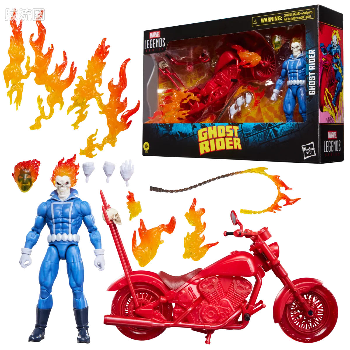 Marvel Legends/漫威传奇 可动人偶系列 人与载具 恶灵骑士 强尼·布雷泽（含摩托套装） - 图片