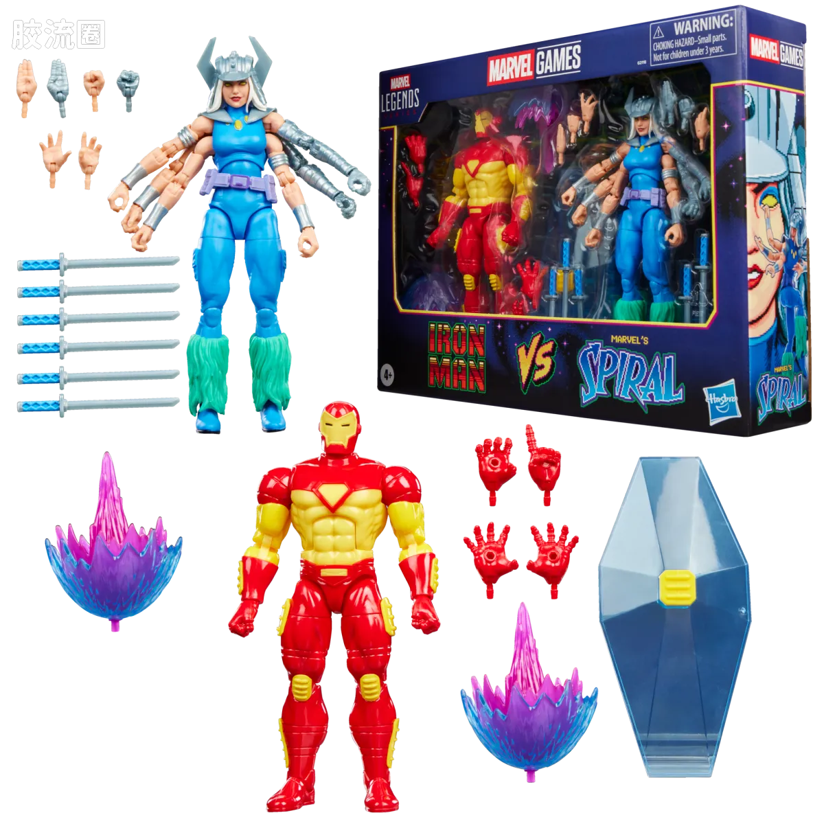 Marvel Legends/漫威传奇 可动人偶系列 GAMERVERSE 钢铁侠 VS 螺旋女 - 图片