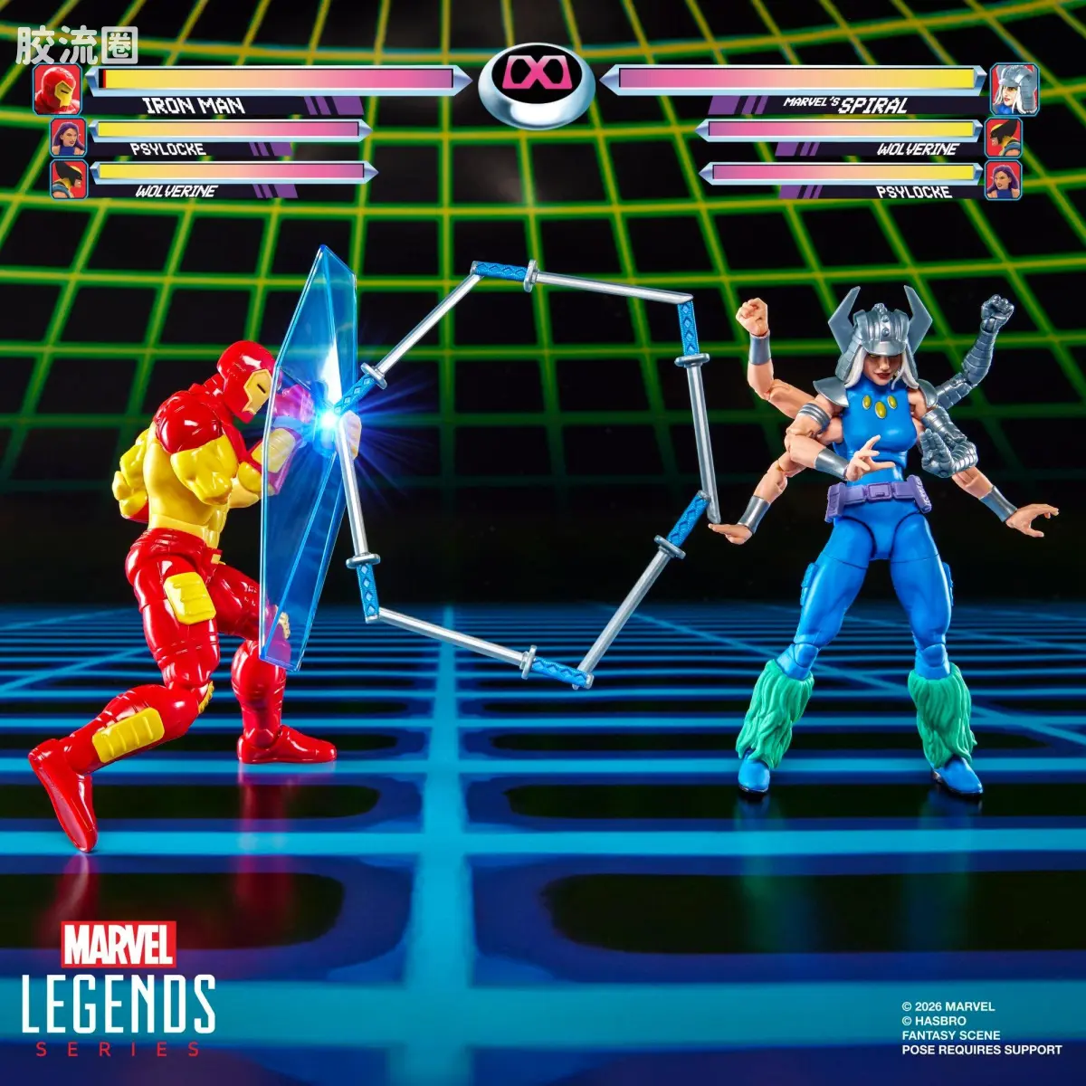 Marvel Legends/漫威传奇 可动人偶系列 GAMERVERSE 钢铁侠 VS 螺旋女 - 图片