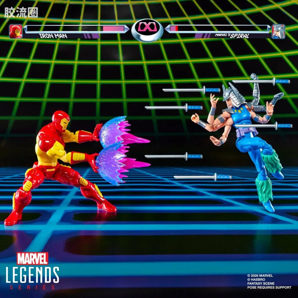 Marvel Legends/漫威传奇 可动人偶系列 GAMERVERSE 钢铁侠 VS 螺旋女 - 图片