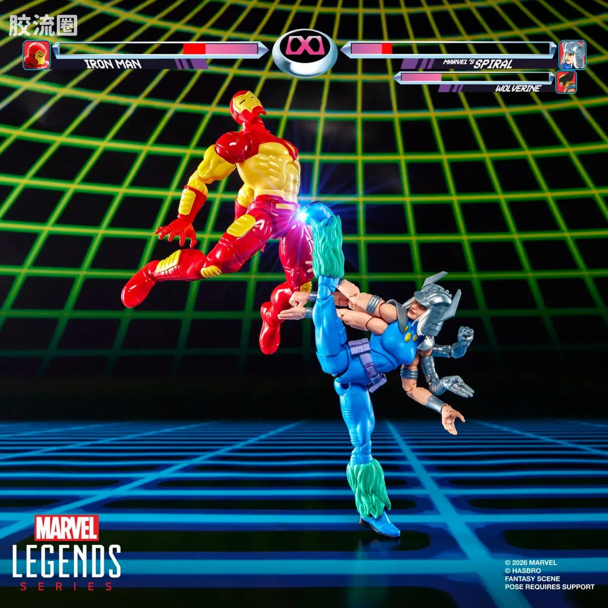 Marvel Legends/漫威传奇 可动人偶系列 GAMERVERSE 钢铁侠 VS 螺旋女 - 图片