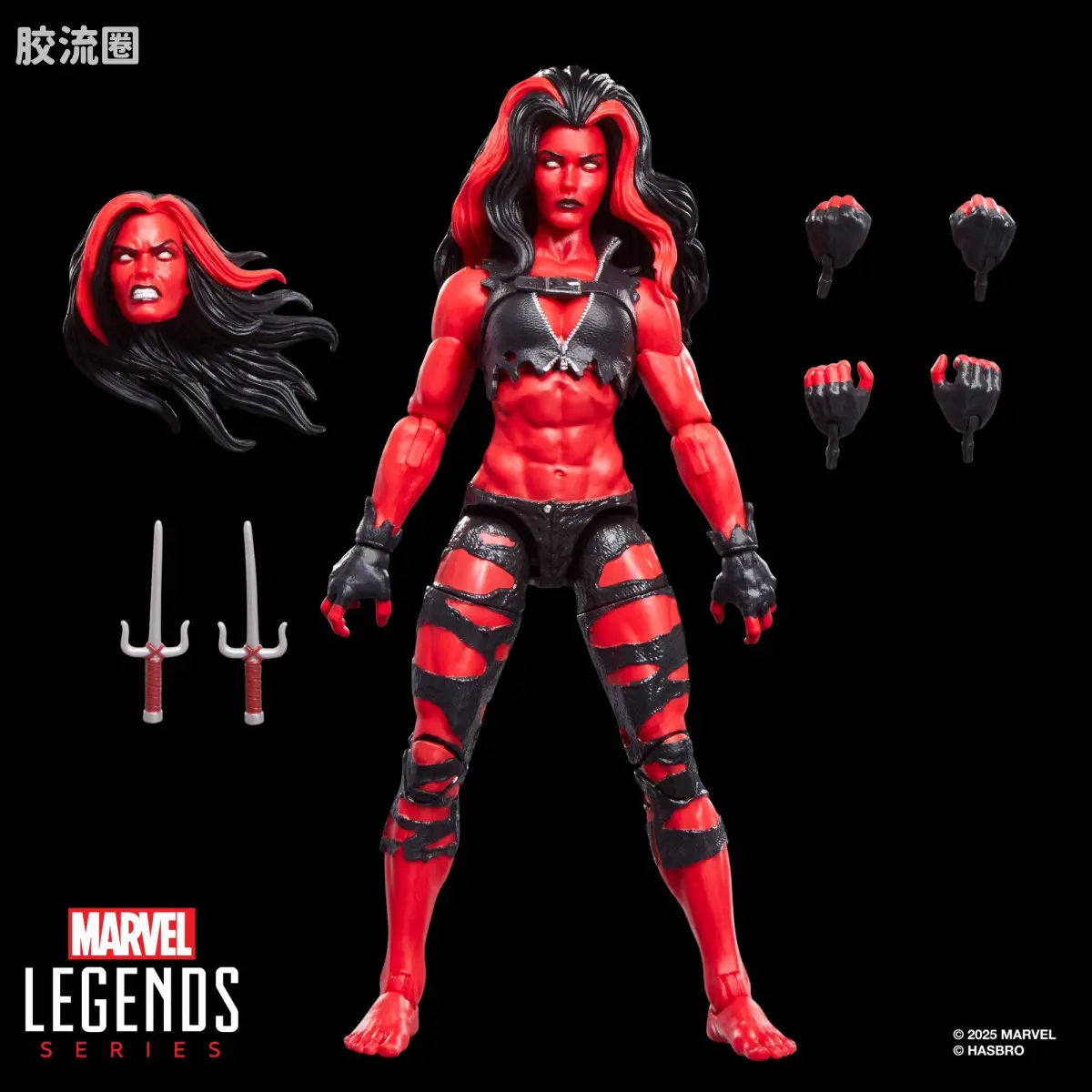Marvel Legends/漫威传奇 可动人偶系列 豪华版 女红浩克 - 图片