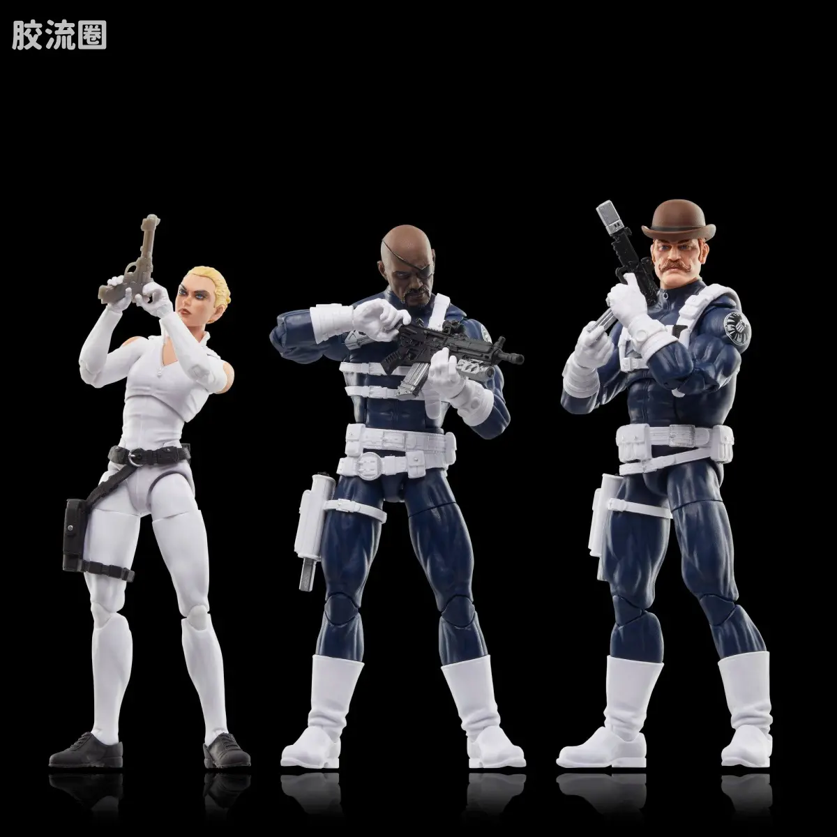 Marvel Legends/漫威传奇 可动人偶系列 美国队长系列 神盾局三人套 - 图片