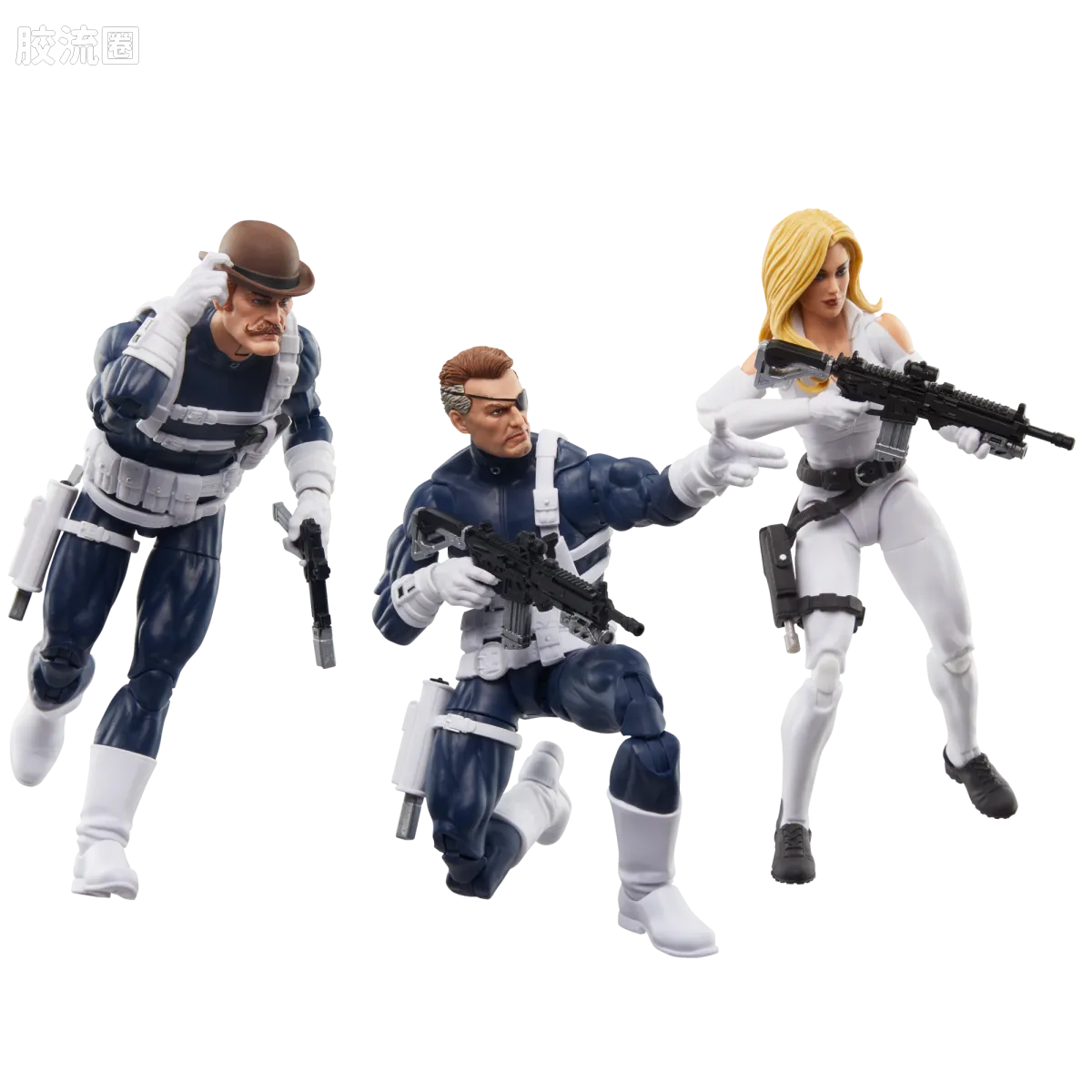 Marvel Legends/漫威传奇 可动人偶系列 美国队长系列 神盾局三人套 - 图片