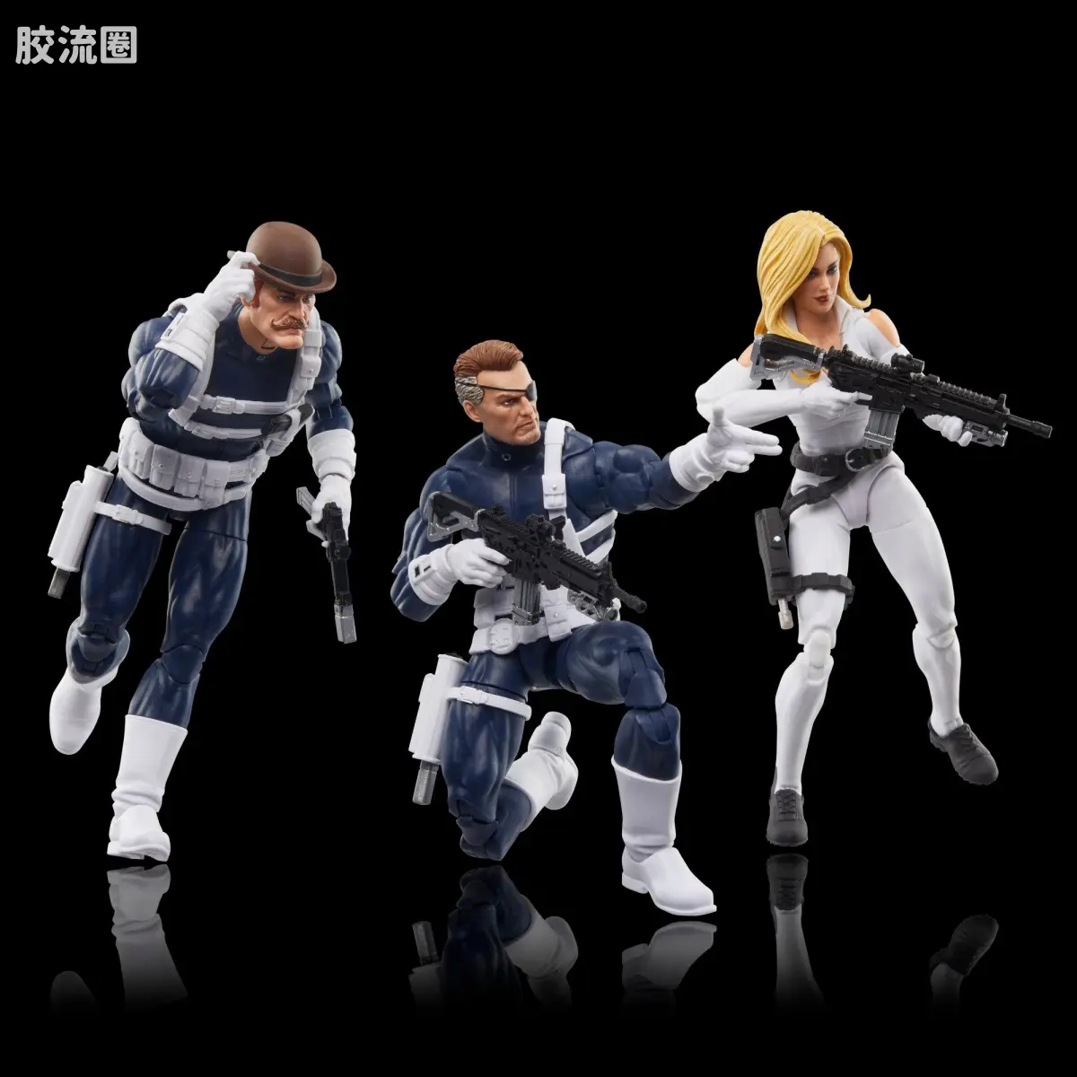 Marvel Legends/漫威传奇 可动人偶系列 美国队长系列 神盾局三人套 - 图片