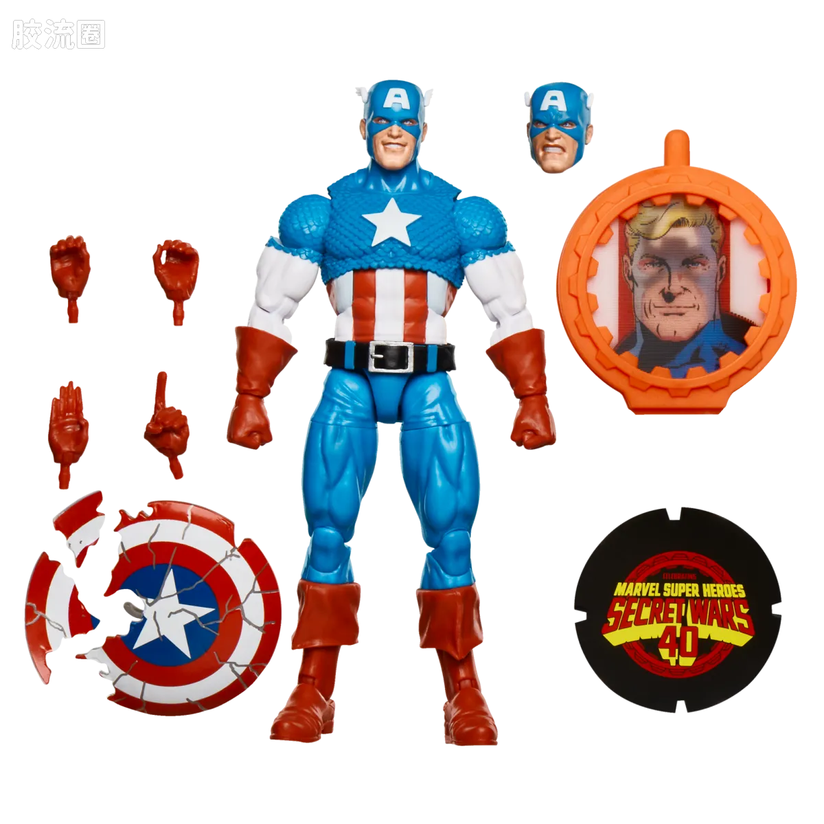 Marvel Legends/漫威传奇 可动人偶系列 秘密战争 复古挂卡系列 美国队长 - 图片