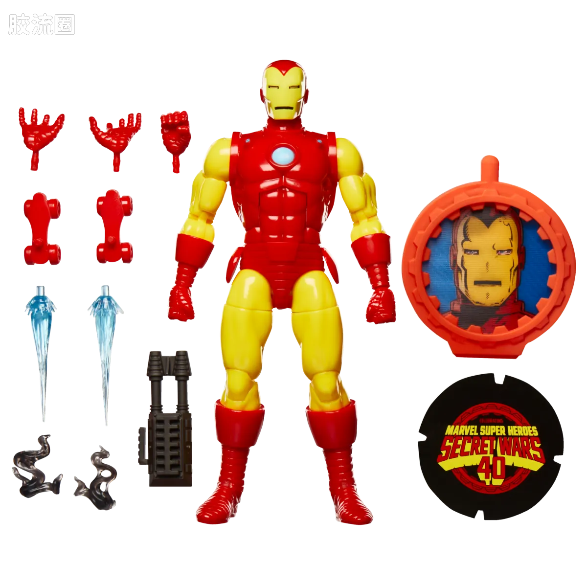 Marvel Legends/漫威传奇 可动人偶系列 秘密战争 复古挂卡系列 复古钢铁侠 - 图片