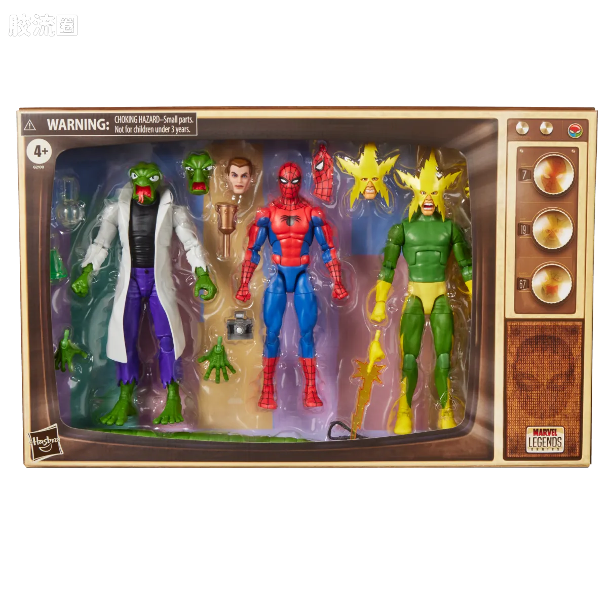 Marvel Legends/漫威传奇 可动人偶系列 多人套 蜘蛛侠、漫威蜥蜴人与漫威电光人 - 图片