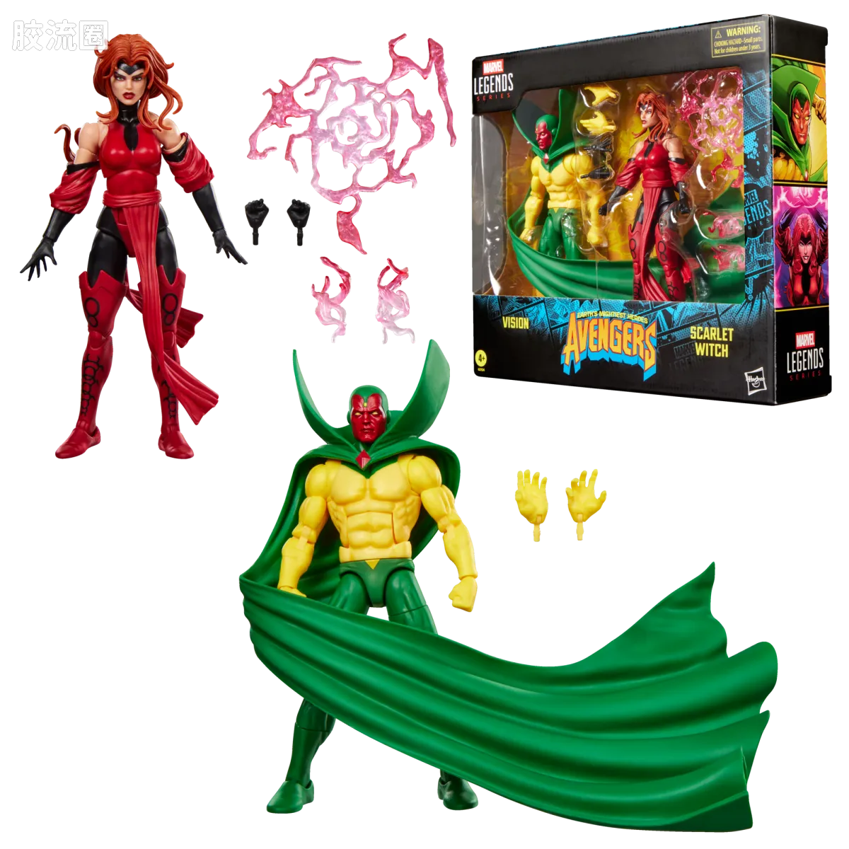 Marvel Legends/漫威传奇 可动人偶系列 多人套 幻视与猩红女巫《复仇者联盟：穿越》 - 图片