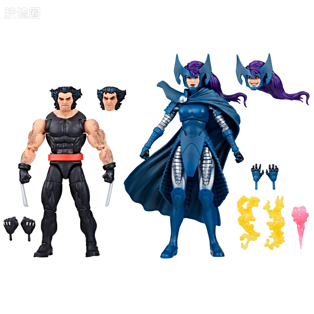Marvel Legends/漫威传奇 可动人偶系列 金刚狼50周年系列 金刚狼50周年 金刚狼&灵蝶双人套 - 图片