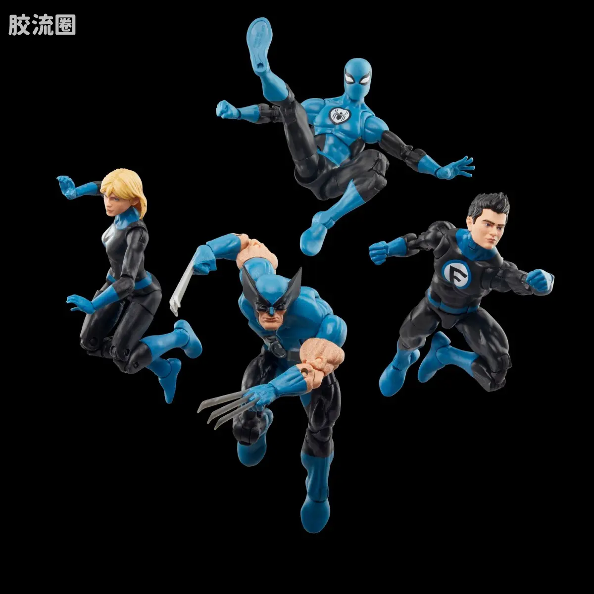 Marvel Legends/漫威传奇 可动人偶系列 神奇四侠 复古挂卡系列 金刚狼&蜘蛛侠（神奇四侠战衣） - 图片