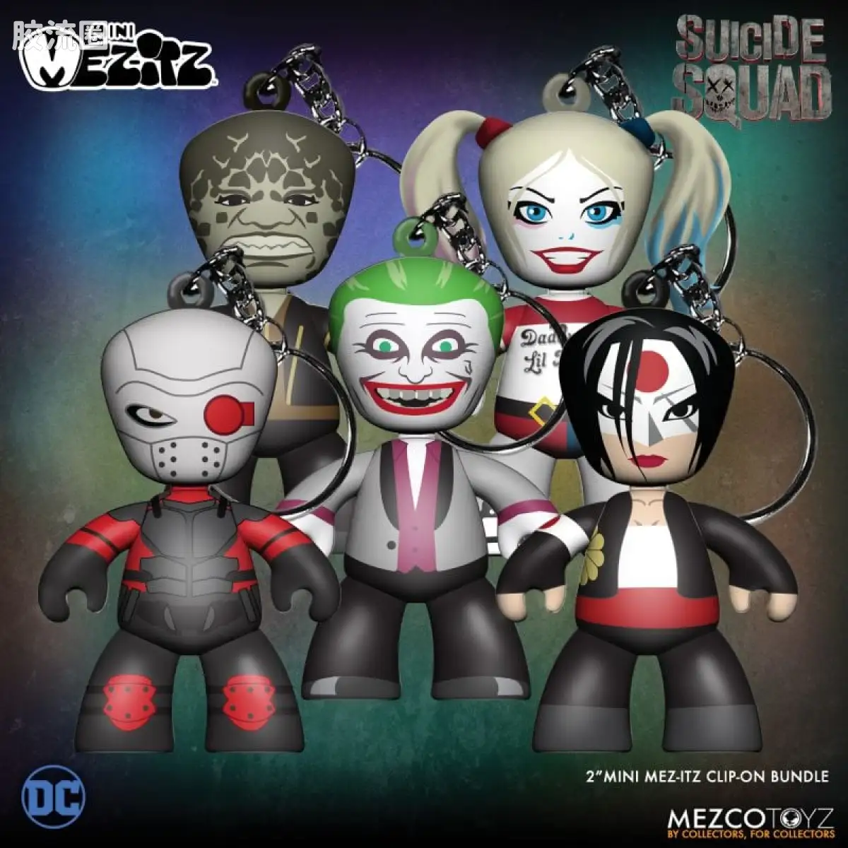 Mezco mez-itz 系列 Mez-Itz 自杀小队 挂件套装 - 图片