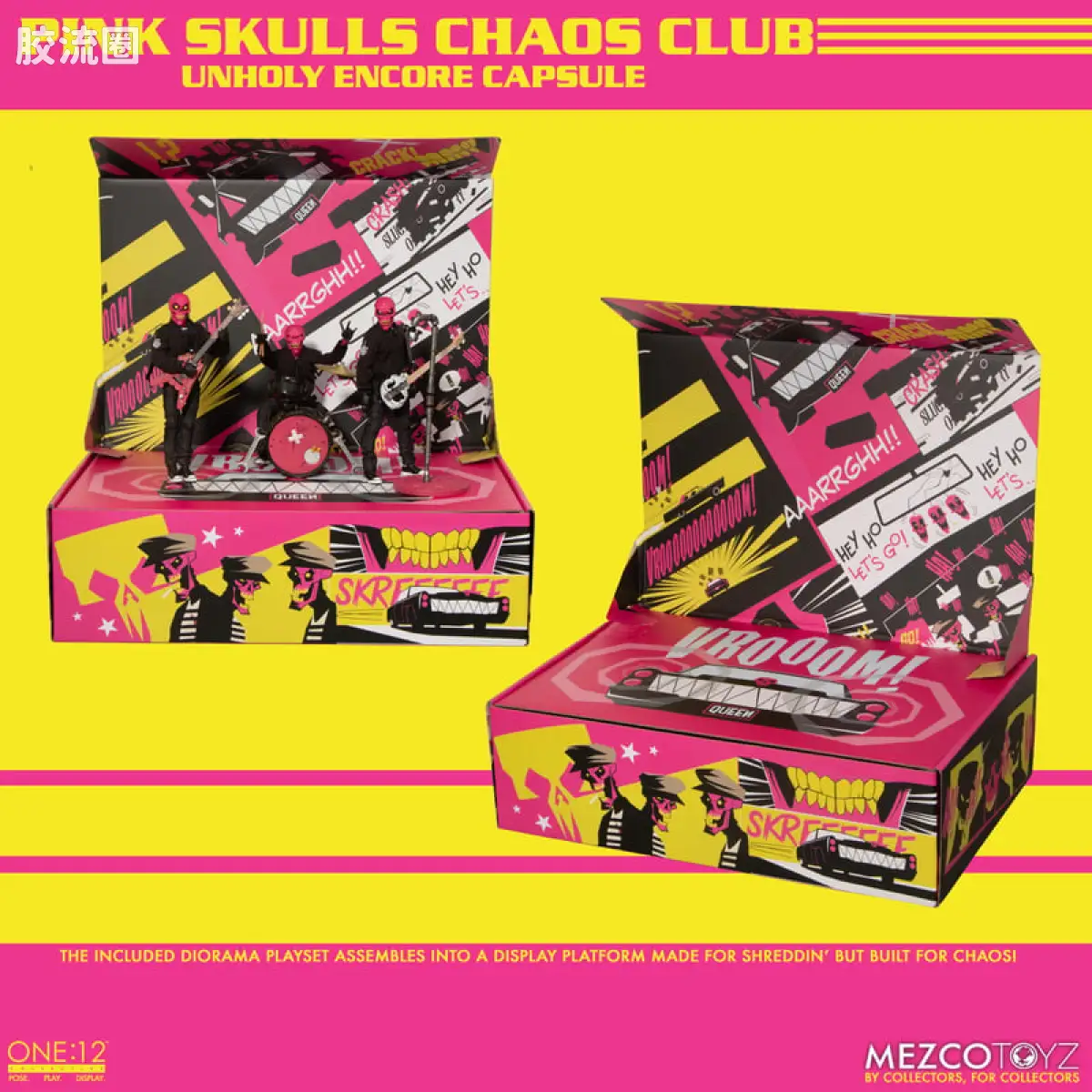 Mezco one-12系列 1/12 Rumble Society集体系列  粉骷髅混沌俱乐部 - 不洁安可胶囊 - 图片
