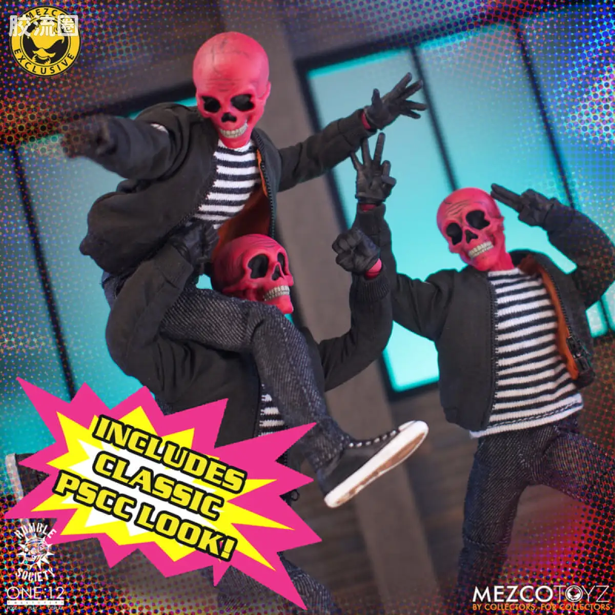 Mezco one-12系列 1/12 Rumble Society集体系列  粉骷髅混沌俱乐部 - 不洁安可胶囊 - 图片