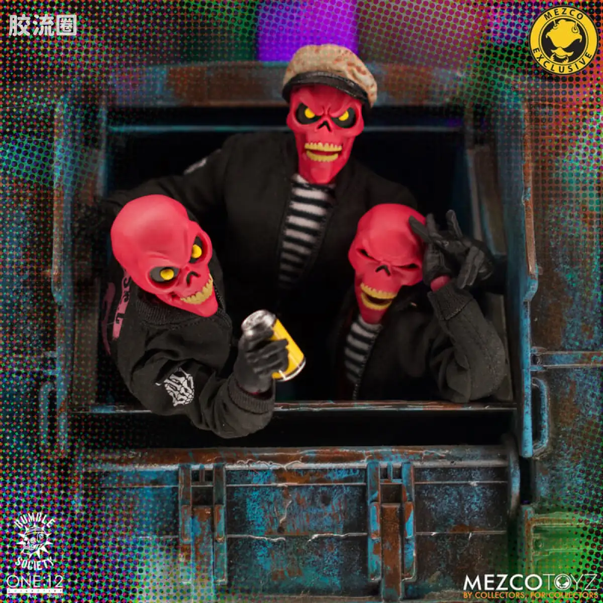 Mezco one-12系列 1/12 Rumble Society集体系列  粉骷髅混沌俱乐部 - 不洁安可胶囊 - 图片