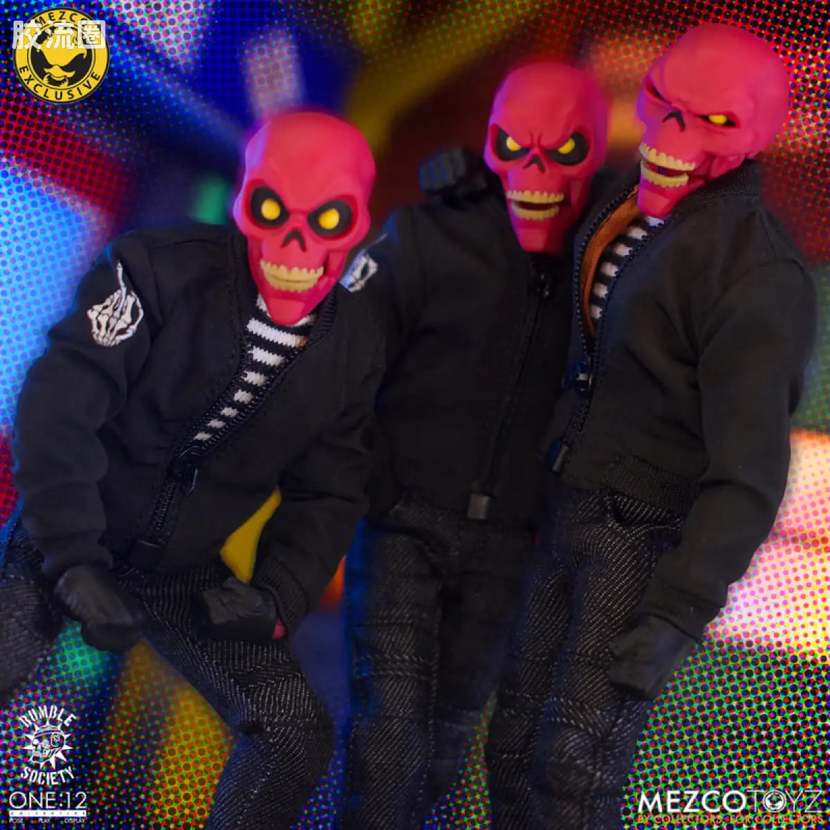 Mezco one-12系列 1/12 Rumble Society集体系列  粉骷髅混沌俱乐部 - 不洁安可胶囊 - 图片