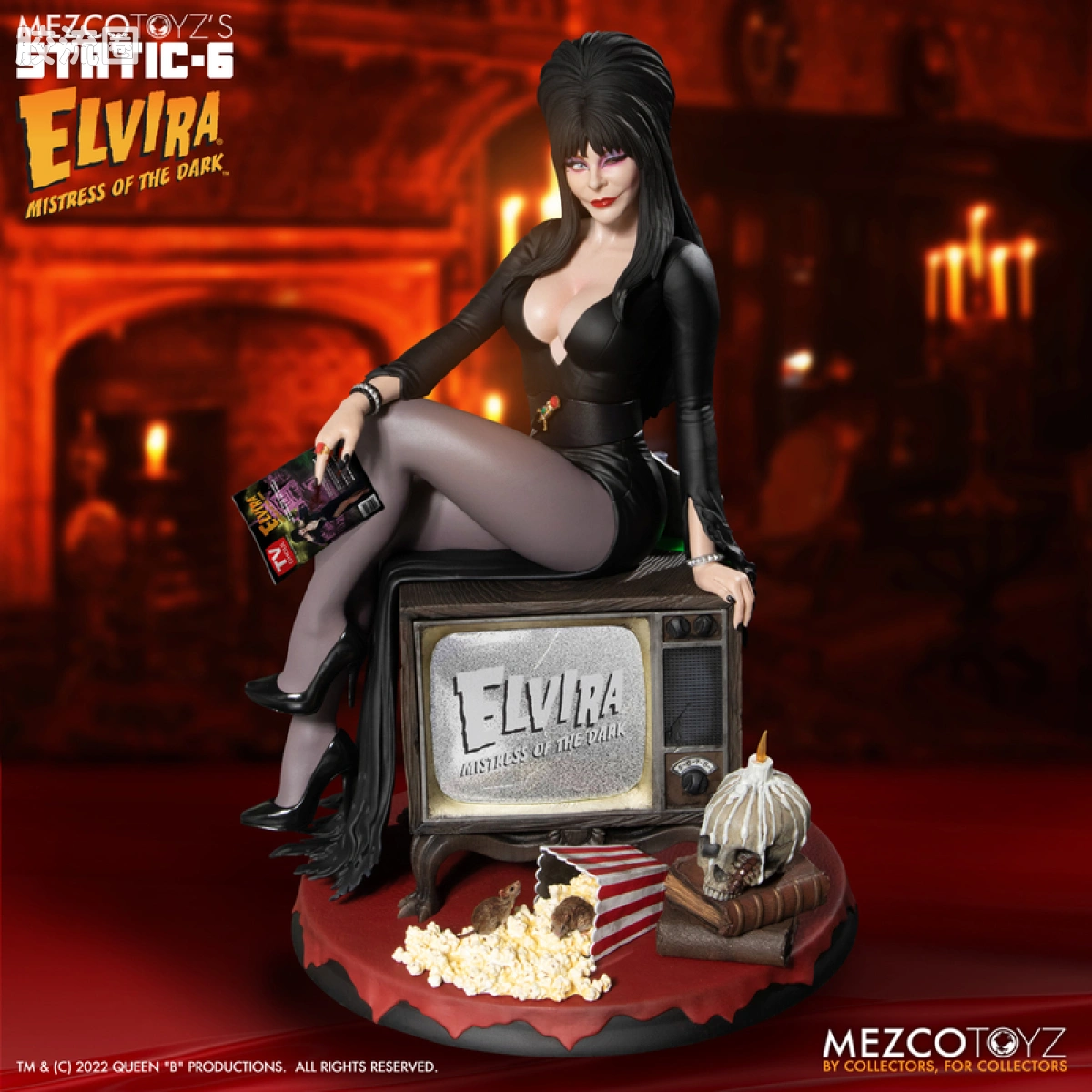 Mezco 综合系列 Static Six/静态-6 雕像系列 暗夜女王艾薇拉 - 图片