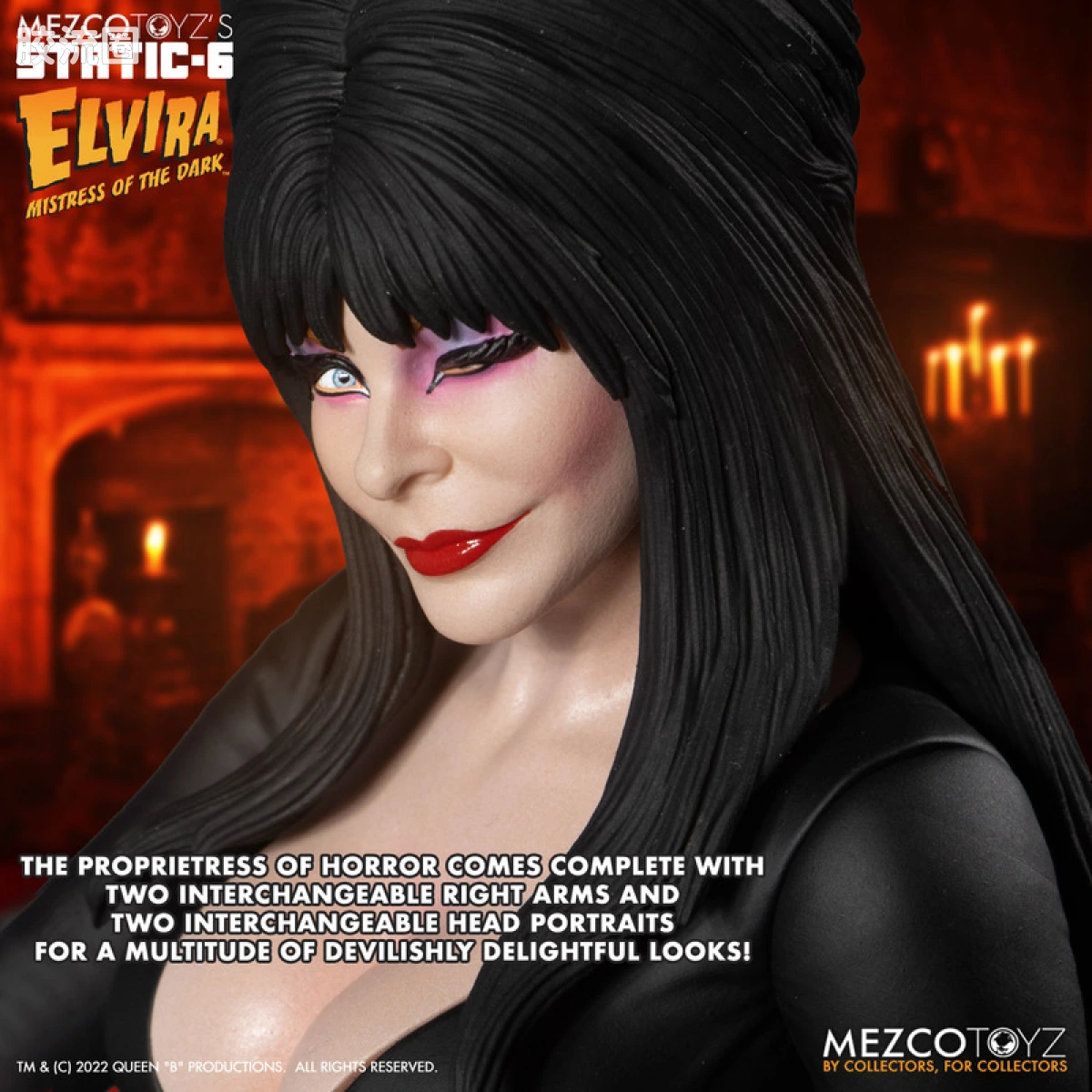 Mezco 综合系列 Static Six/静态-6 雕像系列 暗夜女王艾薇拉 - 图片