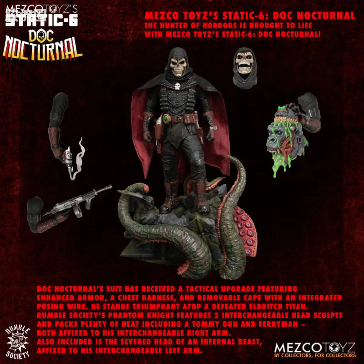Mezco 综合系列 Static Six/静态-6 雕像系列 夜行博士 - 图片