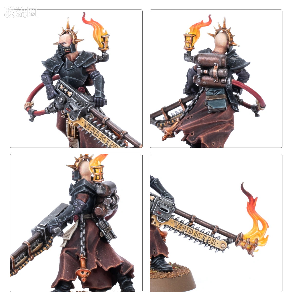 战锤40K Adepta Sororitas 修女会 8版 黑石要塞 装备惩戒焰炬的教廷牧师 - 图片