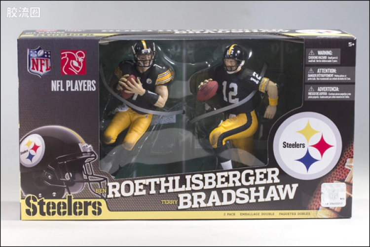 麦克法兰NFL美式足球系列玩具 特别版 NFL 2-PACK: BEN ROETHLISBERGER & TERRY BRADSHAW