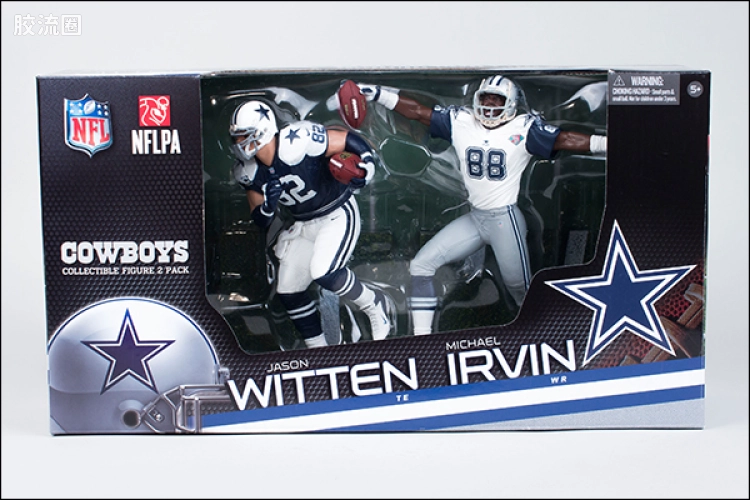 麦克法兰NFL美式足球系列玩具 特别版 NFL 2-PACK: JASON WITTEN & MICHAEL IRVIN