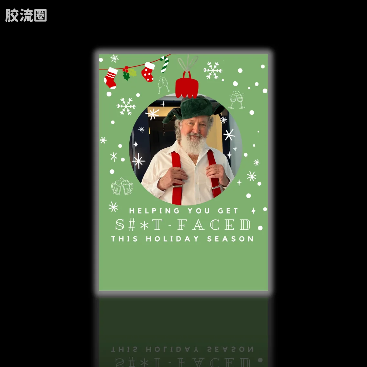 NECA大比例可动人形系列 1/1 系列 疯狂圣诞假期 马蒂·穆斯马克杯（4只装）+ 兰迪·奎德签名贺卡 - 图片