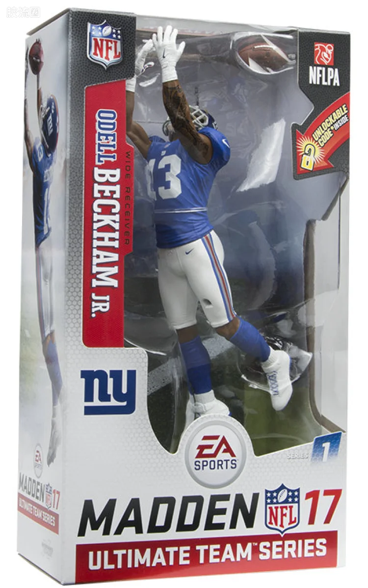 麦克法兰NFL美式足球系列玩具 Madden NFL 17 Ultimate Team Series 1 ODELL BECKHAM JR.