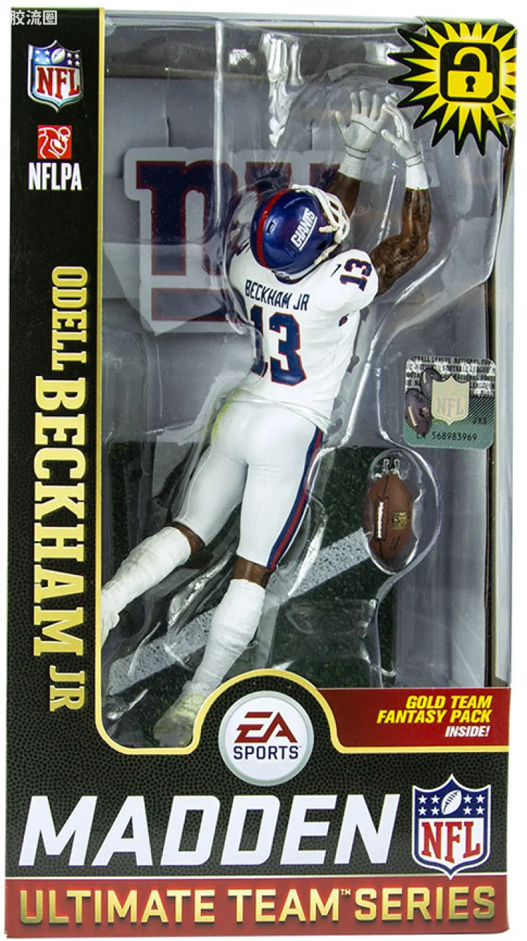 麦克法兰NFL美式足球系列玩具 Madden NFL 19 Ultimate Team Series 1 Odell Beckham Jr.